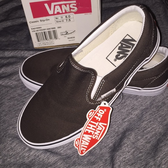 vans slip on espresso